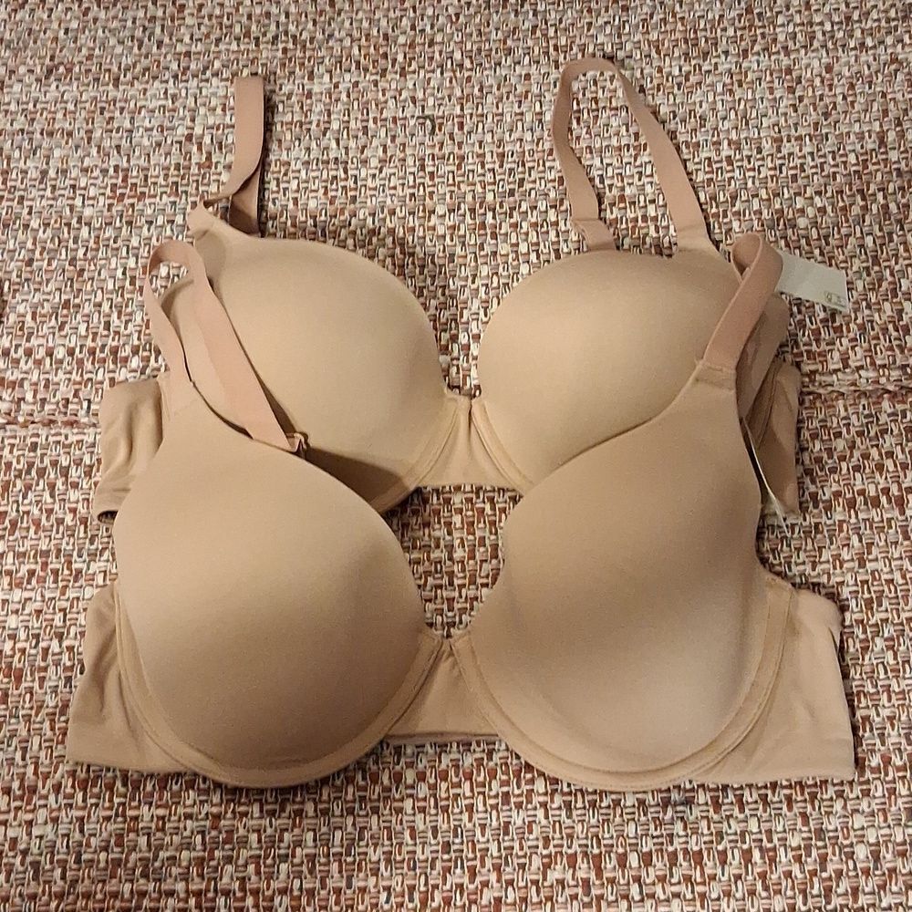 Amazon Essentials Nude Underwire‎ Bras Two New 36C